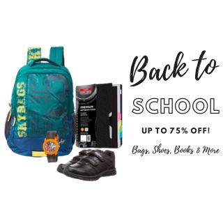 Amazon Back to School Offer | Up to 75% Off on Bags, Shoes, Books  & More